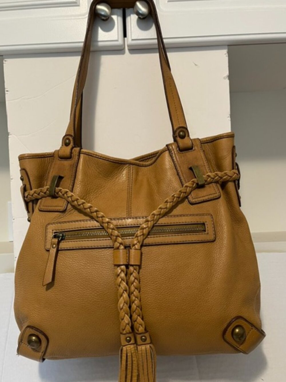 Adrienne Vitadini large leather shoulder bag.